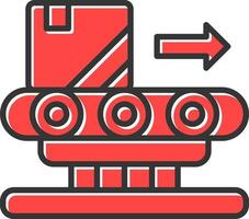 Conveyor Belt Creative Icon Design vector