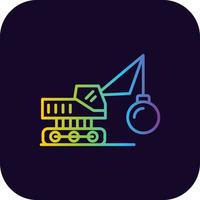 Demolish Creative Icon Design vector