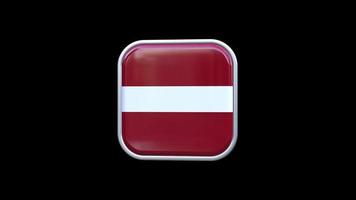 3d Latvia Flag Square Icon Animation Transparent Background Free Video