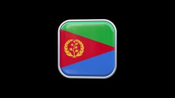 3d Eritrea Flag Square Icon Animation Transparent Background Free Video