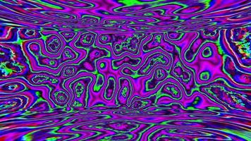 transe psicodélico vívido neon cor trippy quarto loop de fundo video