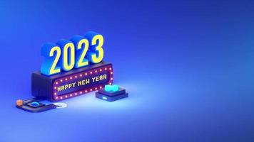 Happy new year 2023 Background video