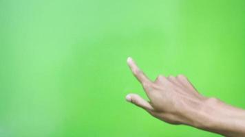 hand gestures touch the screen, and operate LCD touch screens such as tablets, smartphones on a green screen video