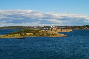 small swedish houses on the archipelago next to Gothenburg photo