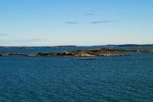 small swedish houses on the archipelago next to Gothenburg photo