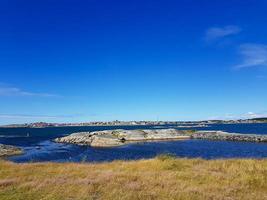 small swedish houses on the archipelago next to Gothenburg photo