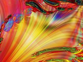 bright decorative yellow-red pattern, abstract background, design photo