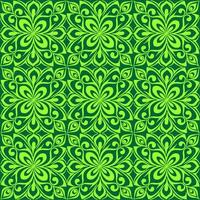 seamless graphic pattern, floral olive ornament tile on green background, texture, design photo