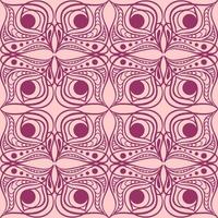 seamless graphic pattern, tile with abstract geometric magenta ornament on pink background, texture, design photo