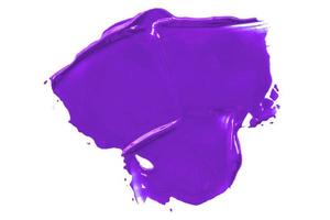 Glossy purple brush isolated on white background. photo