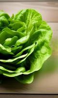 Fresh Green Lettuce Vegetable Closeup photo