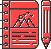 diseño de icono creativo de cuaderno de bocetos vector