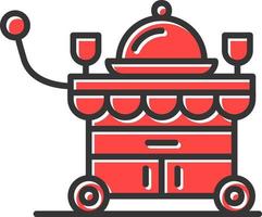 Food Cart Creative Icon Design vector