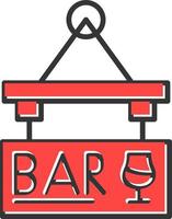 Bar Sign Board Creative Icon Design vector