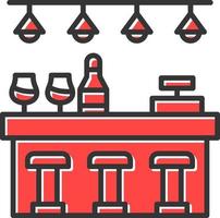 Bar Counter Creative Icon Design vector