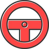 Steering Wheel Creative Icon Design vector