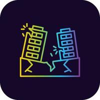 Earthquake Creative Icon Design vector
