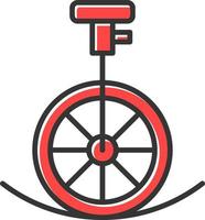 Unicycle Performance Creative Icon Design vector