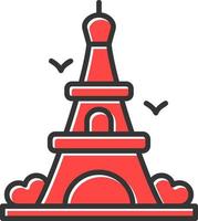 diseño de icono creativo de la torre eiffel vector