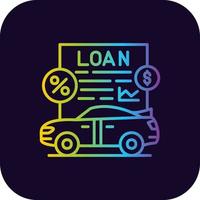 Car Loan Creative Icon Design vector