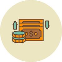 Cash Flow Creative Icon Design vector