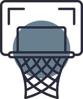 diseño de icono creativo de aro de baloncesto vector