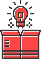 Think Out Of The Box Creative Icon Design vector