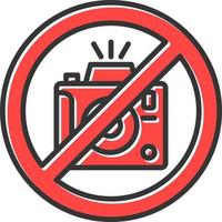 No Camera Creative Icon Design vector