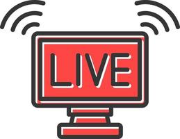 Live Streaming Creative Icon Design vector