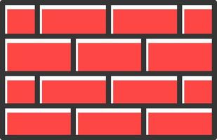 Brick Wall Creative Icon Design vector