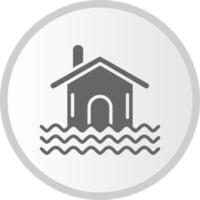 Flooded House Vector Icon Design