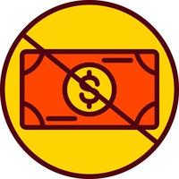 sin icono de vector de dinero