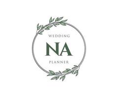 na colección de logotipos de monograma de boda con letras iniciales, plantillas florales y minimalistas modernas dibujadas a mano para tarjetas de invitación, guardar la fecha, identidad elegante para restaurante, boutique, café en vector