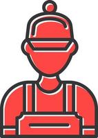 Worker Creative Icon Design vector