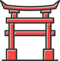 diseño de icono creativo de puerta torii vector