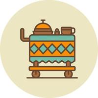 Food Cart Creative Icon Design vector