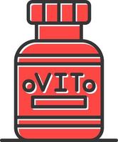 diseño de icono creativo de vitaminas vector