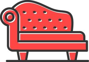 Chaise Longue Creative Icon Design vector