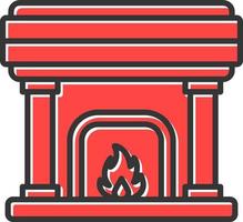 Fireplace Creative Icon Design vector