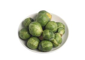 Brussels sprouts on a white background photo