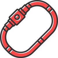 Carabiner Creative Icon Design vector