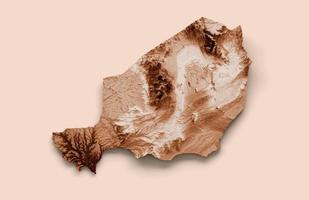 Map of Niger in old style, brown graphics in a retro style Vintage Style. High detailed 3d illustration photo