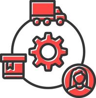 Supply Chain Creative Icon Design vector