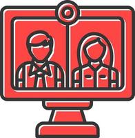 Online Interview Creative Icon Design vector