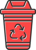 Recycling Bin Creative Icon Design vector