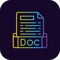 Doc File Format Creative Icon Design vector