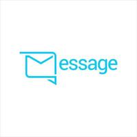 message logo simple communication mail vector