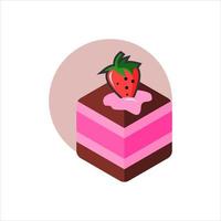 Cake Doodle Vector Bakery flat Illustration