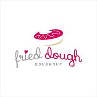 doughnut shop logo simple label bakery vector