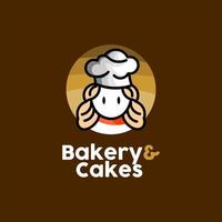 Bakery Logo Design Chef Mascot Vector